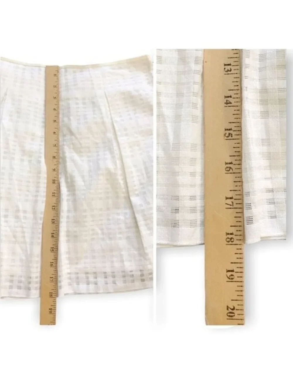 Vince white  checked pleated mini skirt, size 8 - Picture 10 of 10